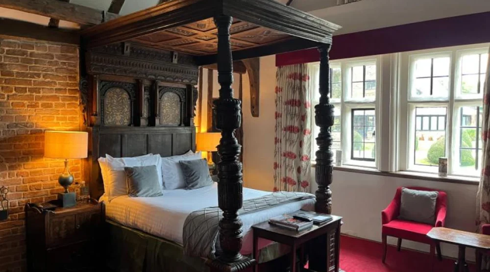 Feature Room with Four Poster Bed at Seckford Hall Hotel & Spa