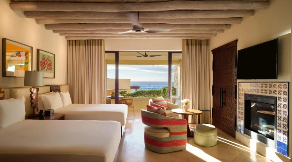 Queen Room with Two Queen Beds, Coastal View and Plunge Pool at Waldorf Astoria Los Cabos Pedregal