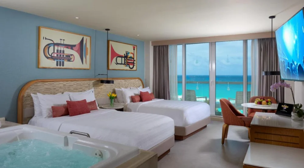 Deluxe Ocean View Double at Hard Rock Hotel Cancun