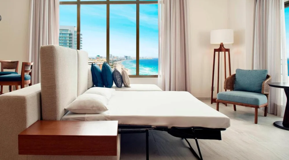 Grand Ocean Front Suite, One Bedroom Larger Suite, Oceanfront at JW Marriott Cancun Resort & Spa