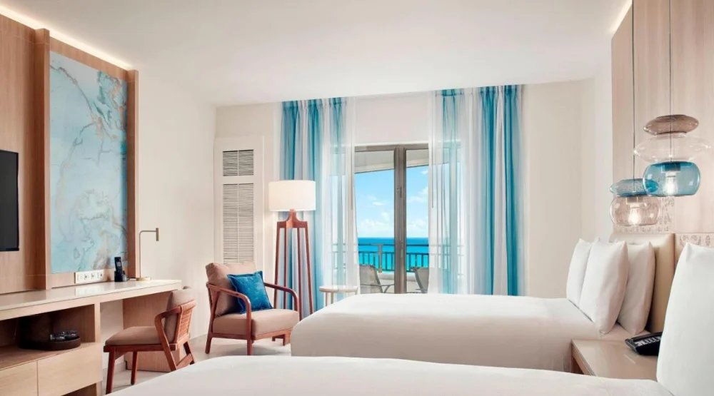 Premium Ocean View Deluxe Double with Balcony at JW Marriott Cancun Resort & Spa