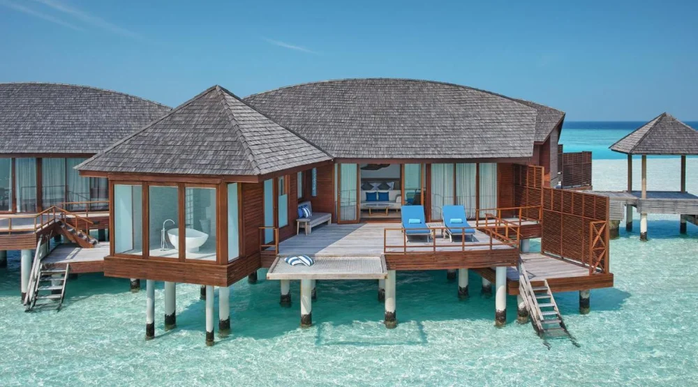 Sunrise Over Water Villa at Anantara Dhigu Maldives Resort