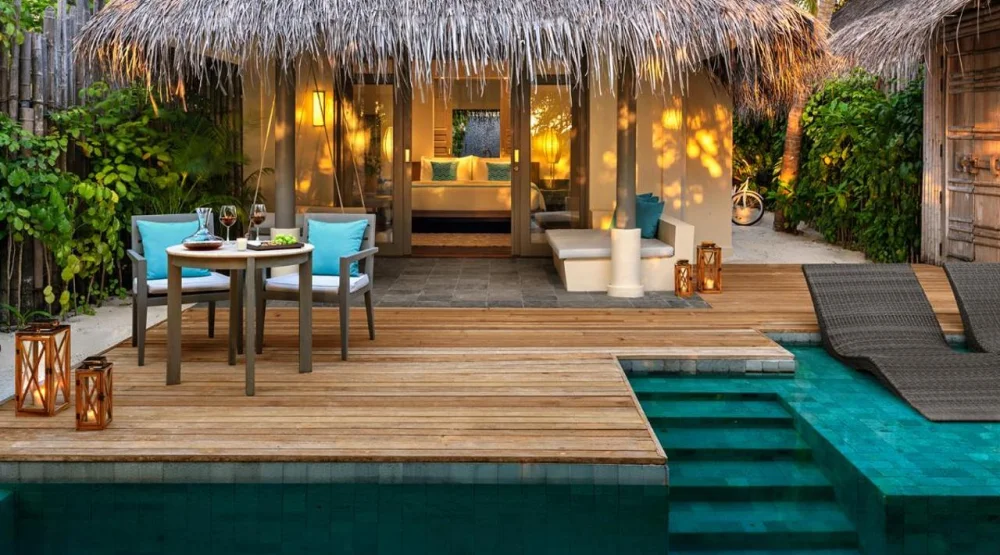 Two Bedroom Anantara Beach Pool Villa at Anantara Dhigu Maldives Resort