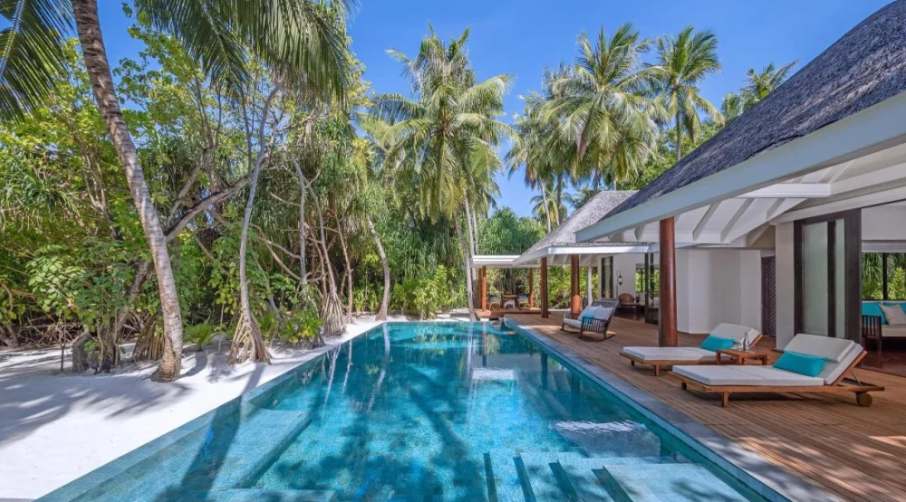 Two Bedroom Family Beach Pool Villa at Anantara Kihavah Maldives Villas