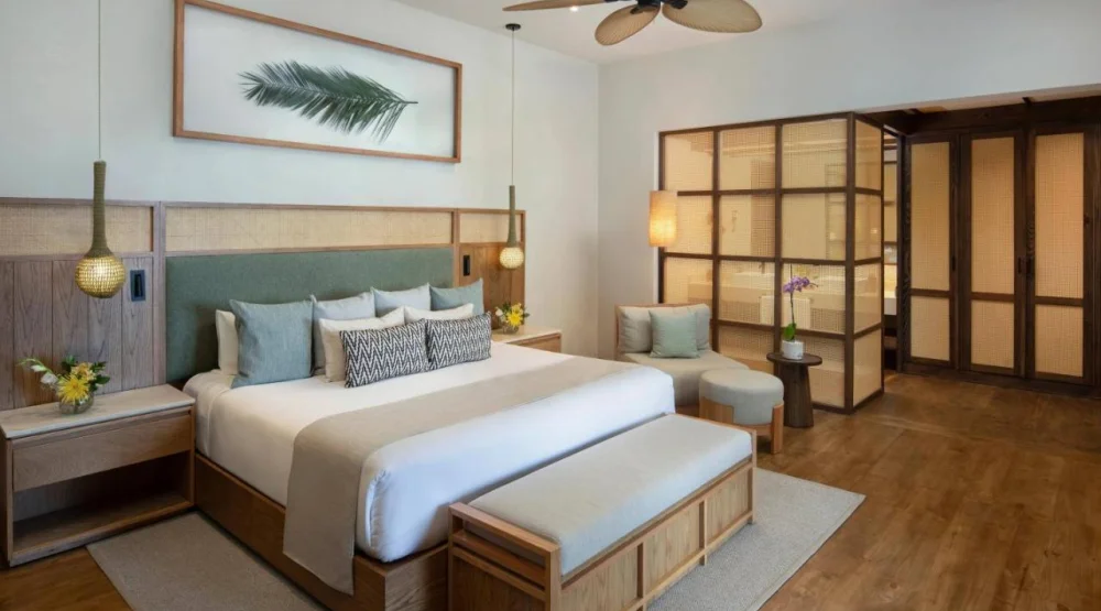 Junior Suite Ocean Front Deluxe King at Zoetry Agua Punta Cana