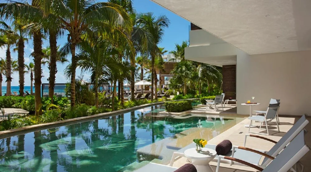 Preferred Club Master Suite Swimout Tropical View King at Secrets Riviera Cancun Resort & Spa