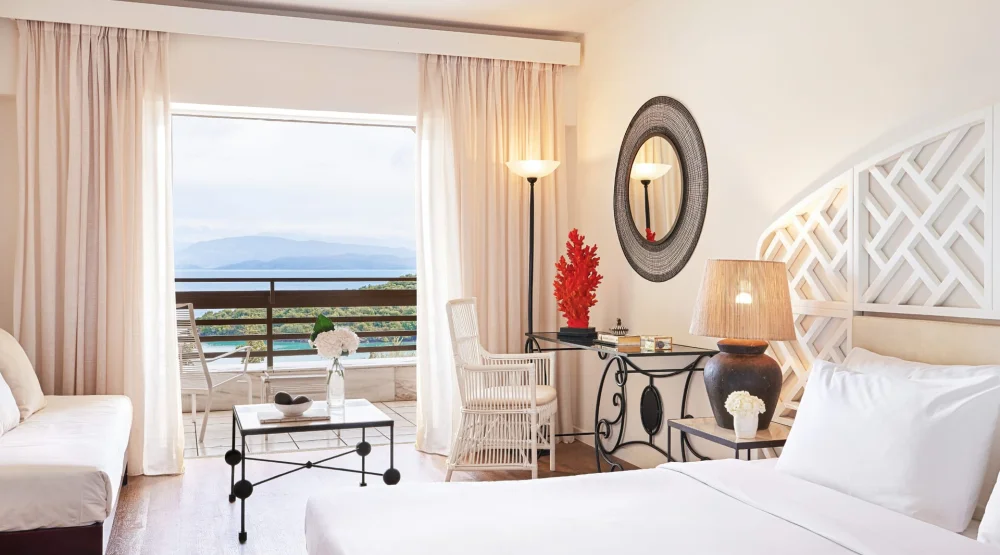 Grand Family Room Panoramic Sea View at Grecotel Lux Me Daphnila Bay Dassia