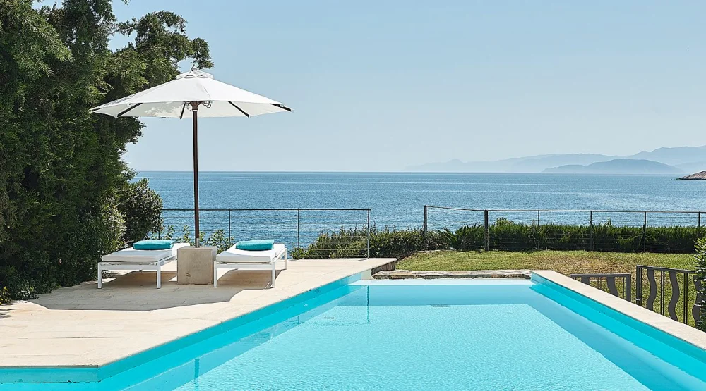 Villa Thalassa Three Bedrooms Private Heated Pool - Seafront View at St Nicolas Bay Resort Hotel & Villas