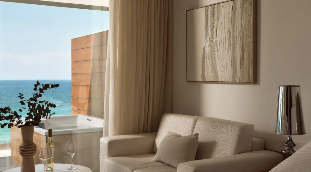 Spa Suite Sea View with Outdoor Jetted Tub at Lesante Blu Exclusive Beach Resort