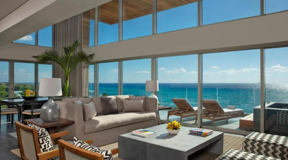 Two Story Penthouse Suite Ocean Front at Impression Moxche by Secrets