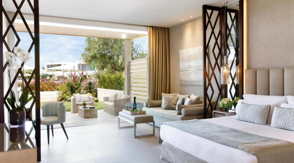 Deluxe Junior Suite Private Garden Side Sea View at Sani Dunes