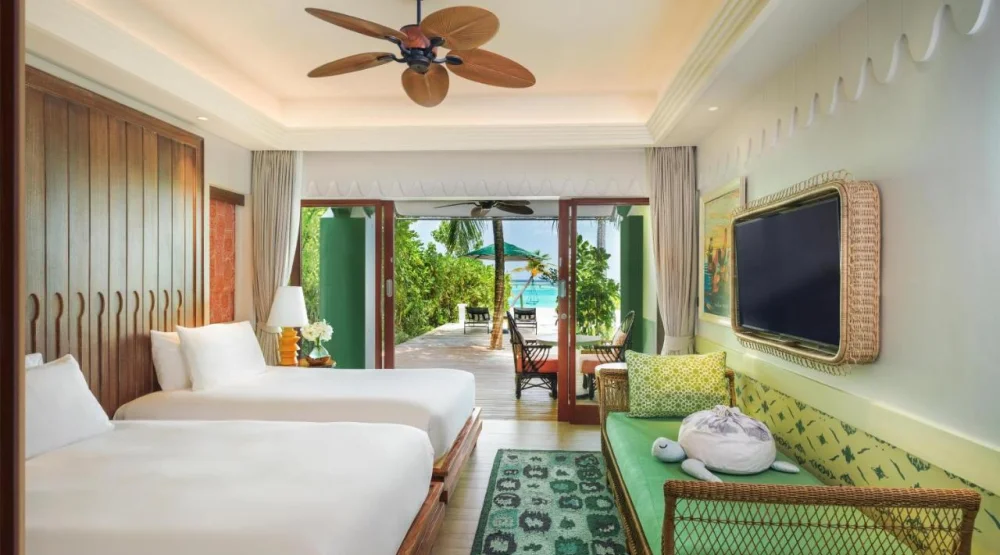 Beach Room Twin Bed at Saii Lagoon Maldives