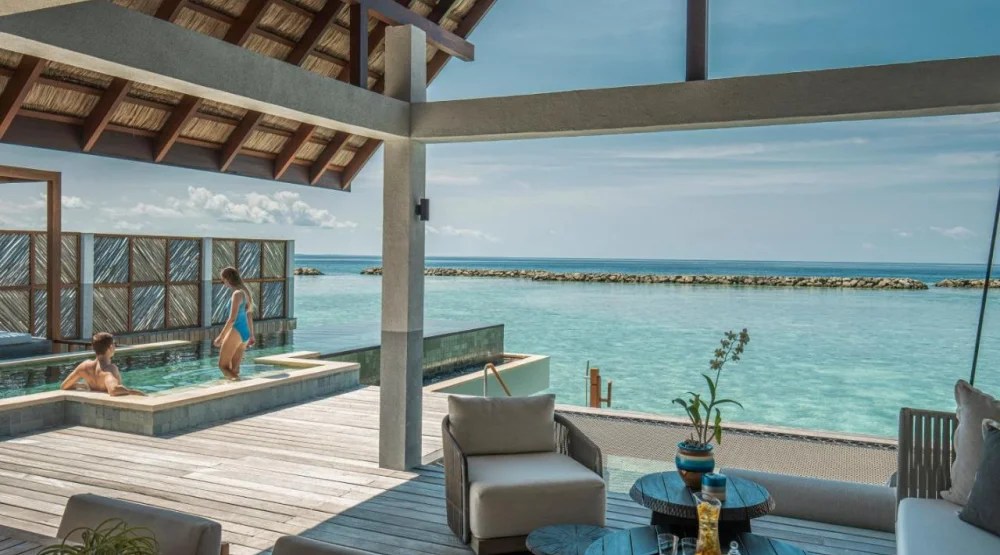 Sunrise Family Water Villa with Pool at Four Seasons Resort At Landaa Giraavaru