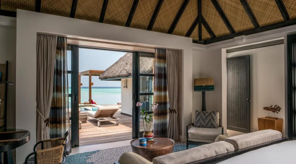 Sunset Two Bedroom Water Suite with Pool at Four Seasons Resort At Kuda Huraa