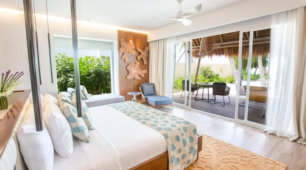 Beach Villa with Jetted Tub at Emerald Maldives Resort & Spa