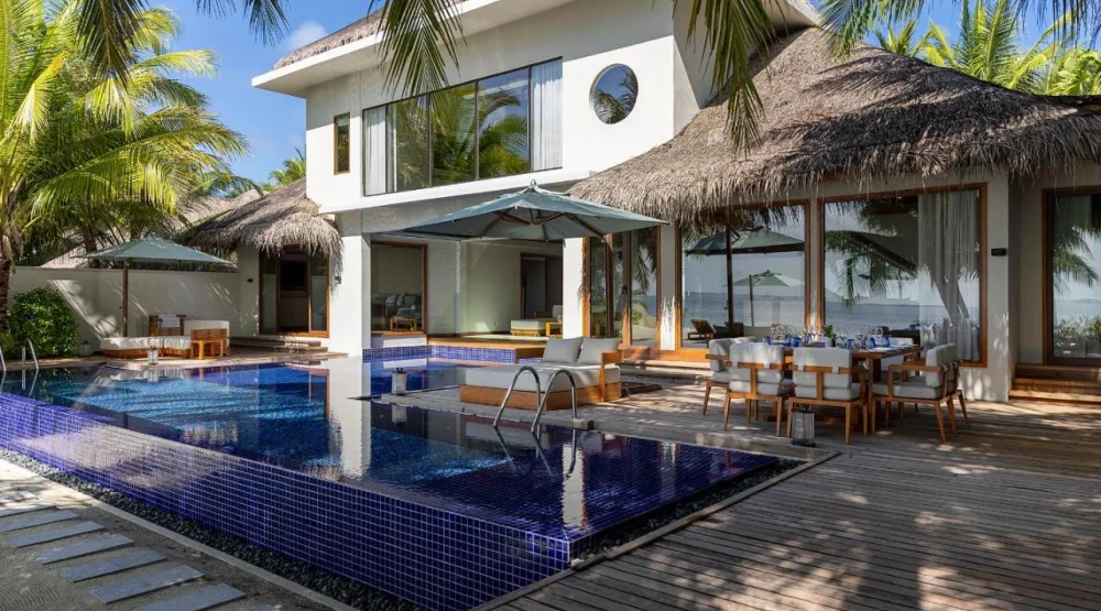 Three Bedroom Beach Pavilion with Pool at Huvafen Fushi