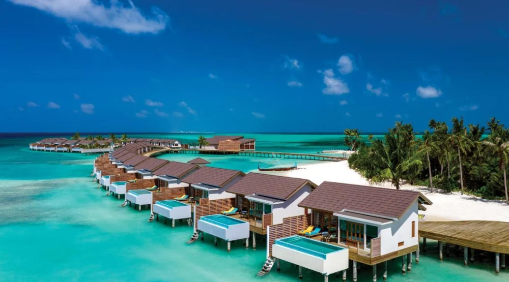 Sunset Water Villa with Pool at Atmosphere Kanifushi Maldives