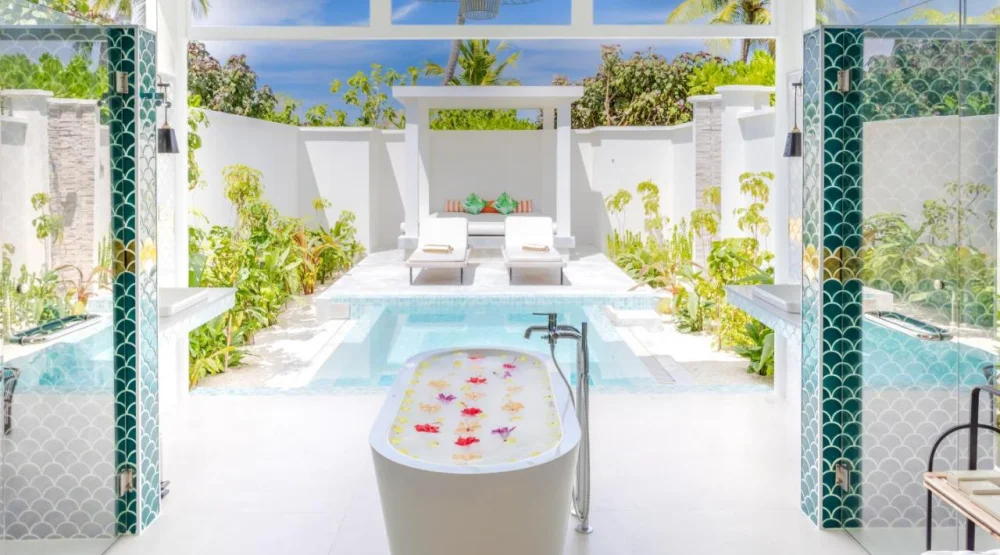 Grand Beach Villa with Private Pool at Sun Siyam Iru Veli