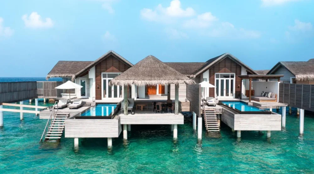 Two Bedroom Sunset Water Villa with Pool at Sirru Fen Fushi Maldives Private Lagoon Resort