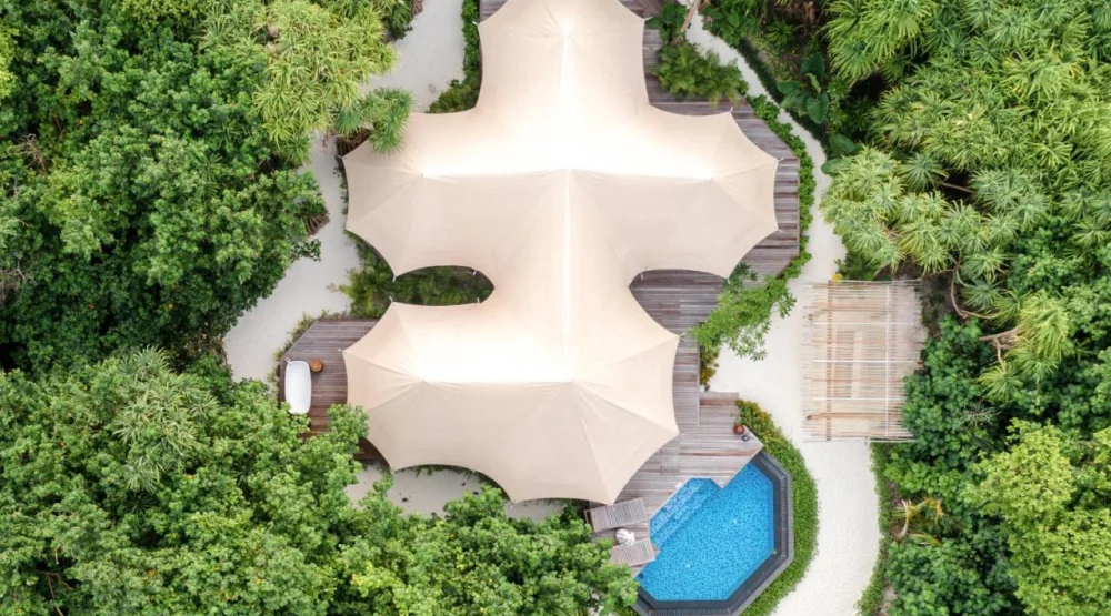 Safari Tent Villa with Pool at Sirru Fen Fushi Maldives Private Lagoon Resort