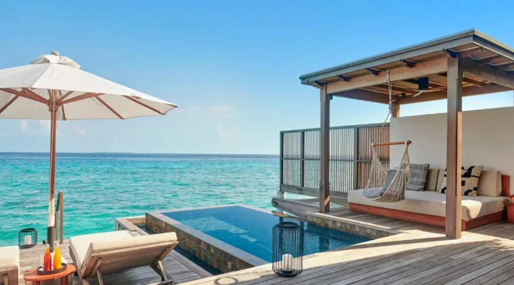 Sunrise Water Villa with Pool at Sirru Fen Fushi Maldives Private Lagoon Resort