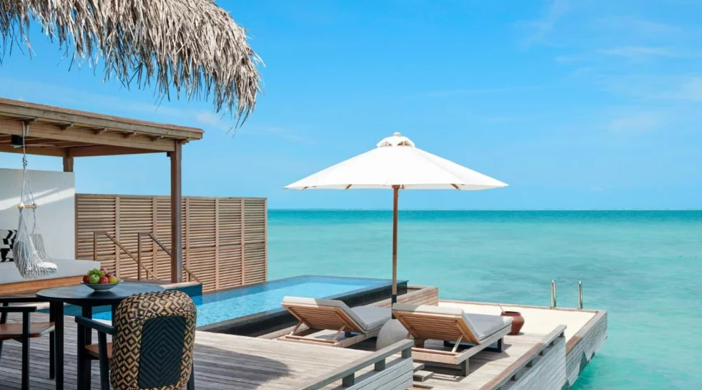 Sunset Grand Water Villa with Pool at Sirru Fen Fushi Maldives Private Lagoon Resort