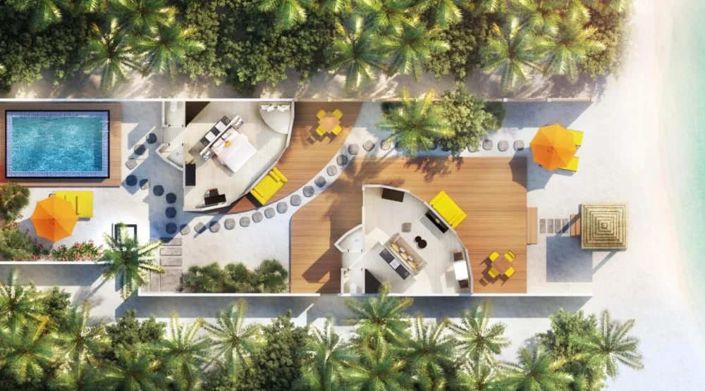 Two Bedroom Beach Villa with Private Pool at Angsana Velavaru