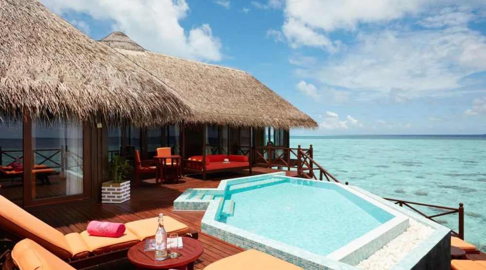 Two Bedroom Water Villa with Pool at Sun Siyam Vilu Reef