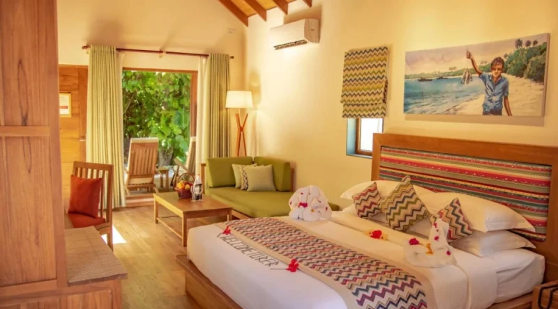 Deluxe Beach Villa at Reethi Faru Resort