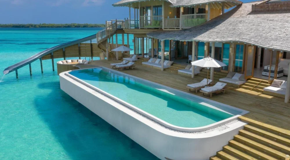Two Bedroom Water Reserve with Slide at Soneva Jani