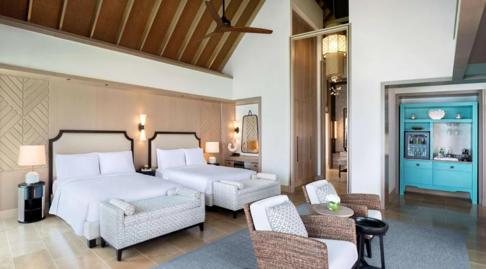 Two Bedroom Grand Beach Villa with Pool at Waldorf Astoria Maldives Ithaafushi
