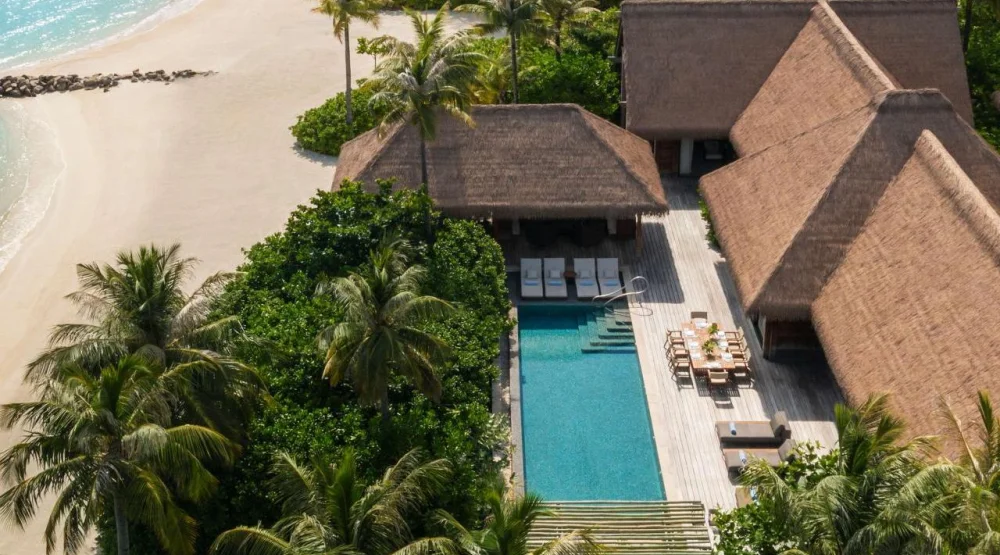 Two Bedroom Beach Villa with Pool at Waldorf Astoria Maldives Ithaafushi