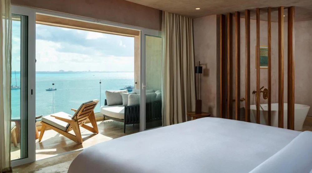 Presidential Suite, One King, Sofa Bed, Oceanfront, Balcony at Almare Luxury Collection Adult All Inclusive Resort