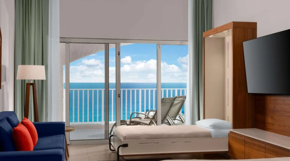 Premium King Suite with Two Murphy Beds and Ocean View at Hilton Cancun Mar Caribe All-Inclusive Resort