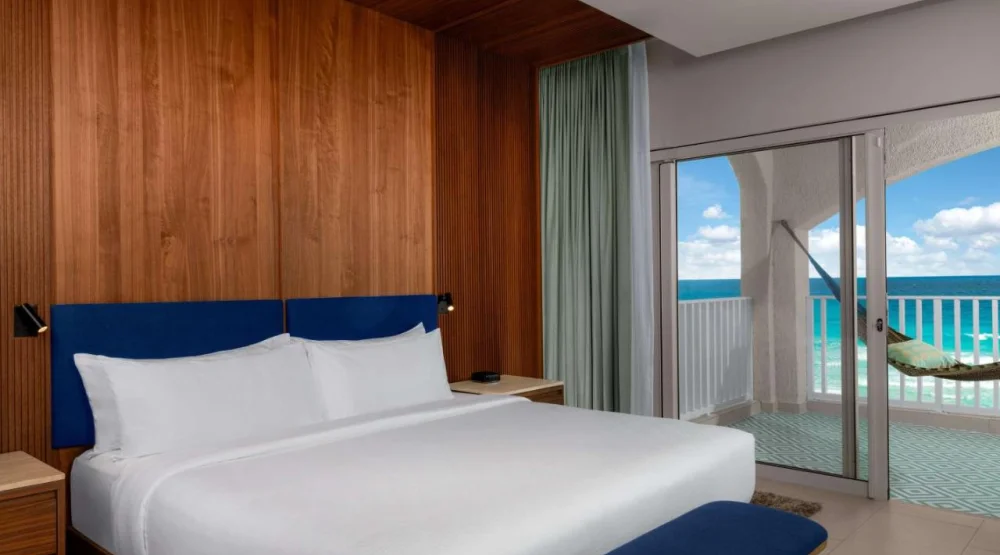 Enclave Beachfront Suite with One King and Two Murphy Beds at Hilton Cancun Mar Caribe All-Inclusive Resort