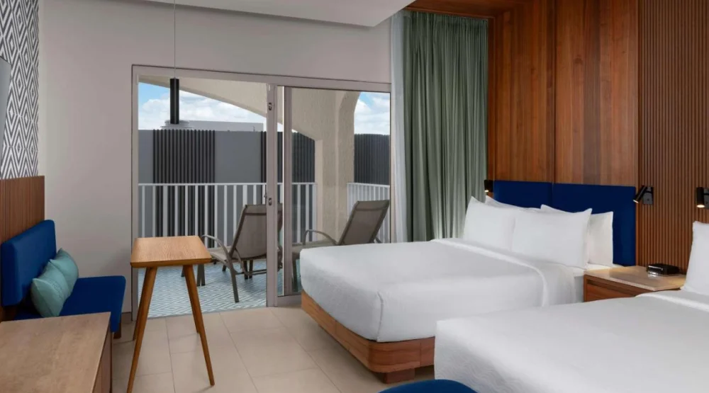 Queen Room with Two Queen Beds and Resort View at Hilton Cancun Mar Caribe All-Inclusive Resort