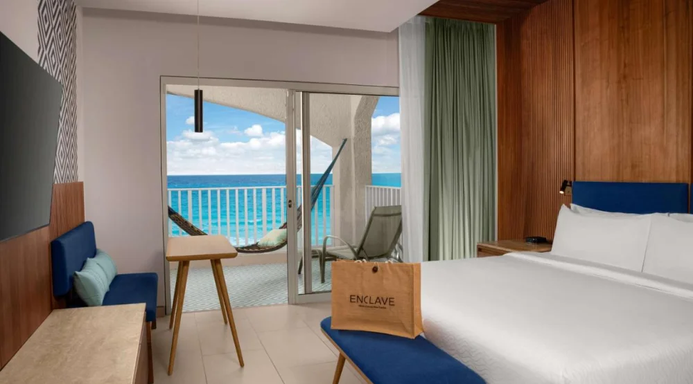 Enclave Beach Front Two Bedroom Suite with One King Bed - Two Murphy Beds Or Two Queen Beds at Hilton Cancun Mar Caribe All-Inclusive Resort