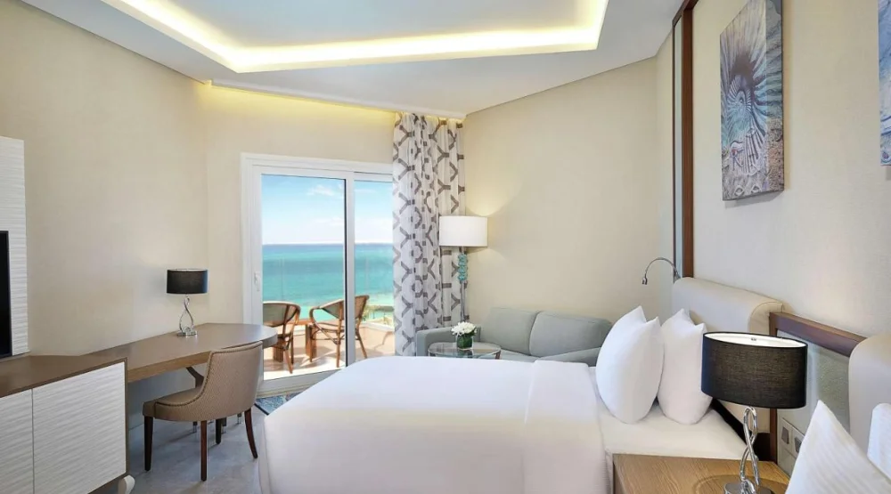 Superior Twin Room with Sea View and Balcony at Hilton Hurghada Plaza