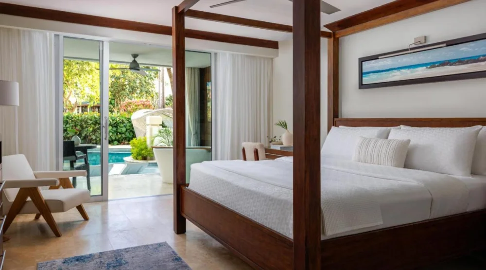 Crystal Lagoon Swim Up Club Level Luxury Room with Patio Tranquility Soaking Tub at Sandals Barbados