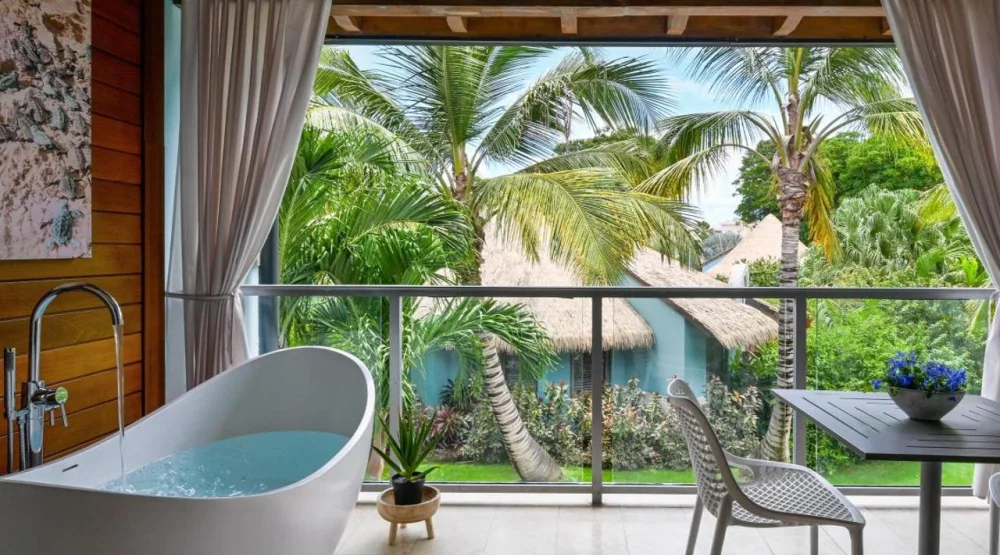 South Seas Crystal Lagoon Club Level Barbados Suite W/ Balcony Tranquility Soaking Tub at Sandals Royal Barbados