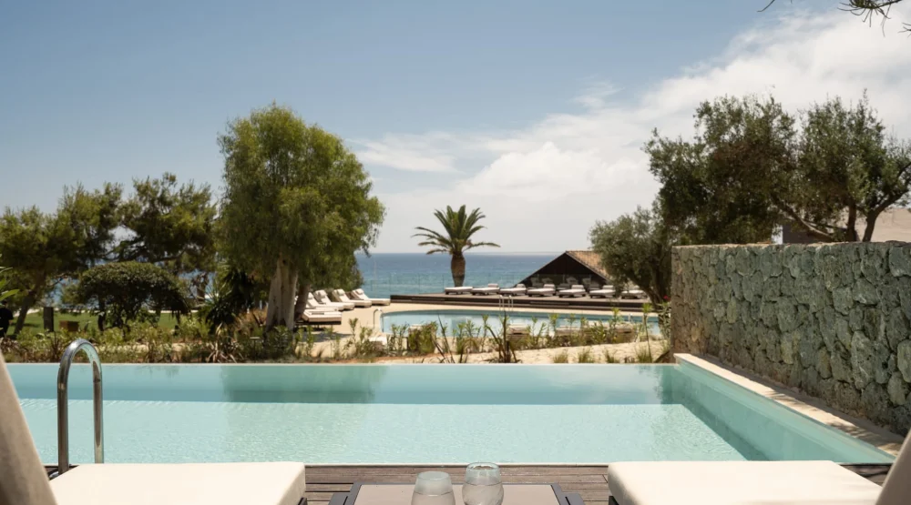 Sapphire Junior Suite with Swim Up Pool at Domes Of Corfu