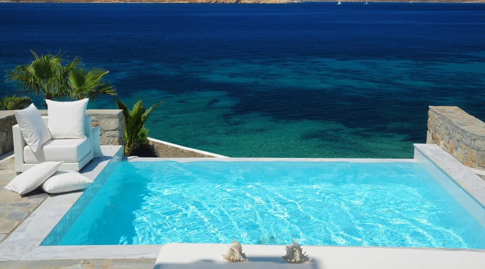 Suite Sea View with Private Pool at Mykonos Grand Hotel & Resort