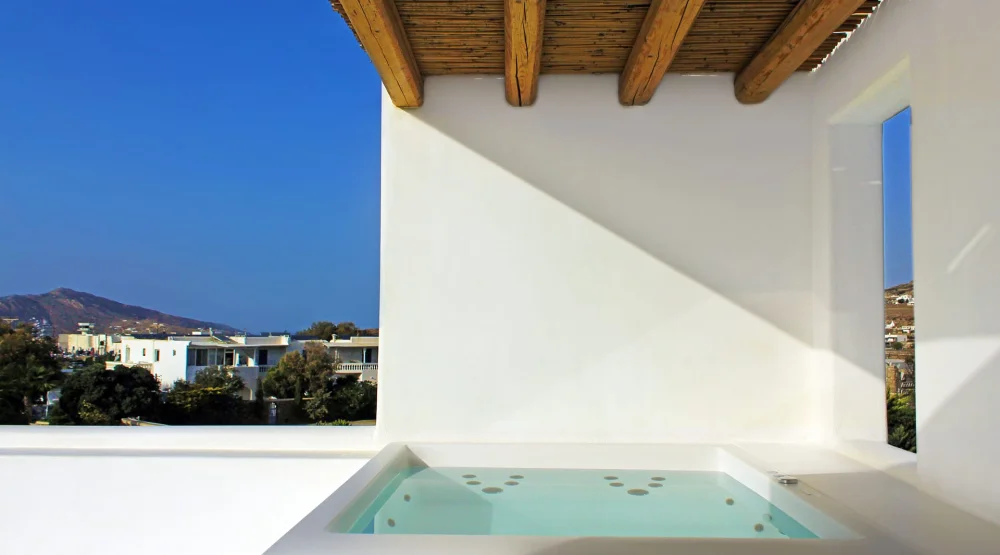 Junior Suite with Outdoor Jetted Tub at Adama Mykonos Hotel