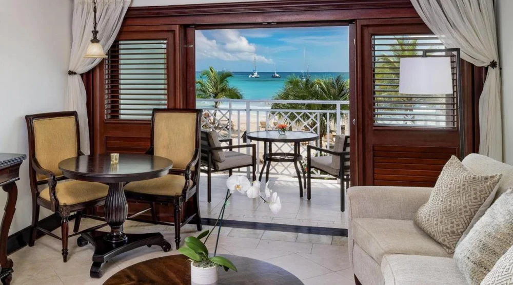 Crystal Lagoon Honeymoon Beachfront Penthouse One Bedroom Butler Suite at Sandals Negril