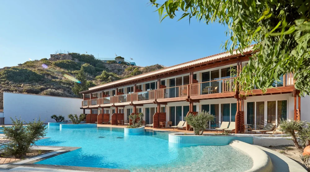 Summer Room with Sharing Pool & Pool View at Esperos Blue Village & Spa