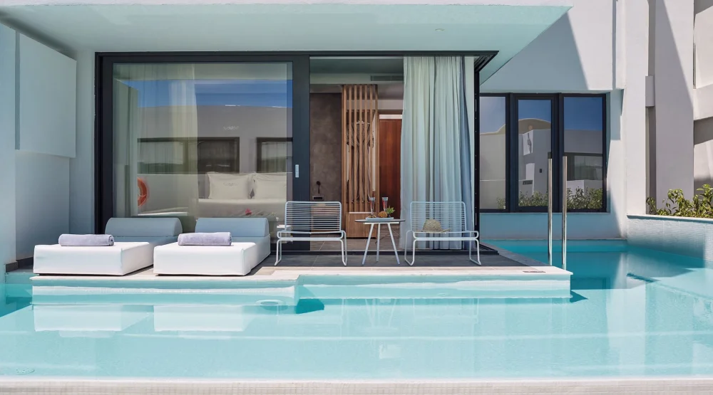 Deluxe Double Room with Private Pool & Inland View at Lindos Grand Resort & Spa