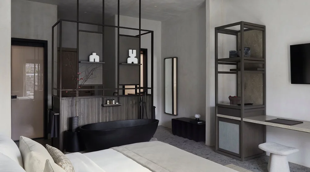 Eon Junior Suite with Plunge Pool and Garden View at Aeonic Suites & Spa