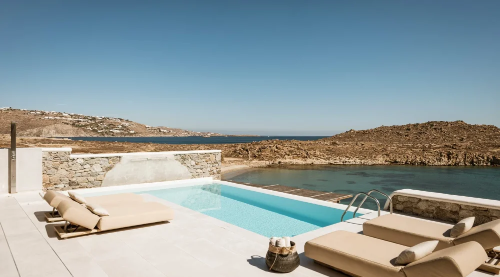 Su Casa Beachfront Infinity Pool - Two Bedroom Villa at Casa Del Mar Mykonos Seaside Resort