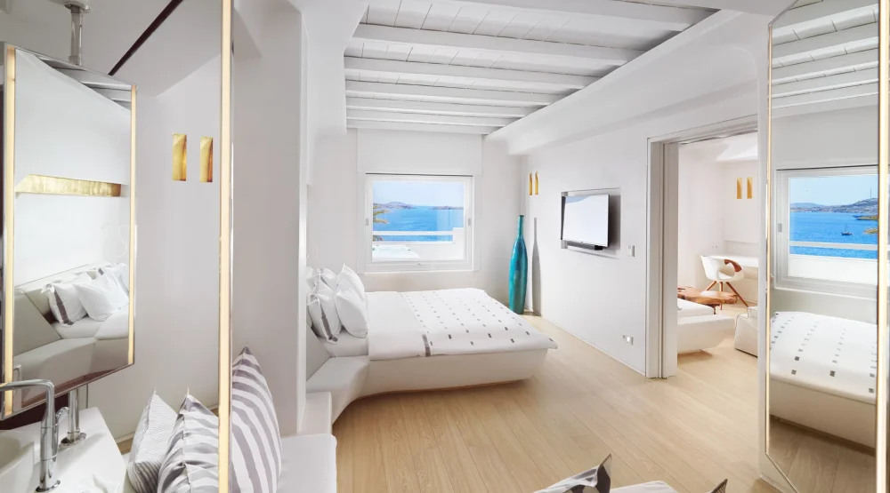 Suite with Outdoor Hot Tub at Cavo Tagoo