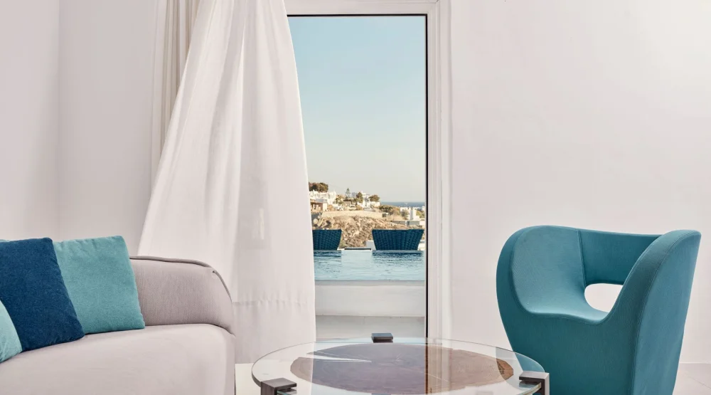 Two Bedroom Villa with Private Jacuzzi & Sea View at Myconian Ambassador Relais & Chateaux Hotel